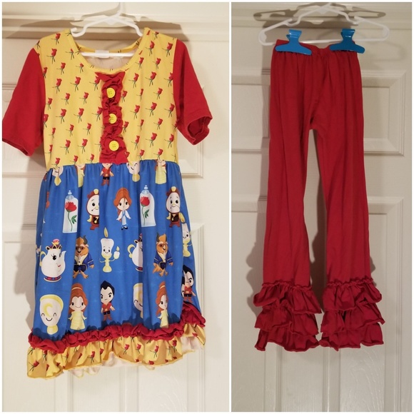 Other - Girls boutique Beauty and the Beast set